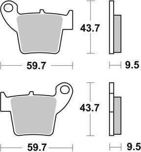 Гальмівні колодки Renthal RC-1 Works Brake Pads, Sintered BP-101