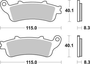 Гальмівні колодки Renthal RC-1 Front Brake Pads, Sintered BP-509-HHP