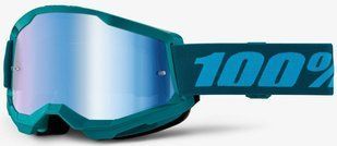 Мото маски 100% STRATA 2 Goggle Stone - Mirror Blue Lens, Mirror Lens 50028-00023