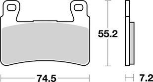 Гальмівні колодки Renthal RC-1 Front Brake Pads, Sintered BP-510-HHP