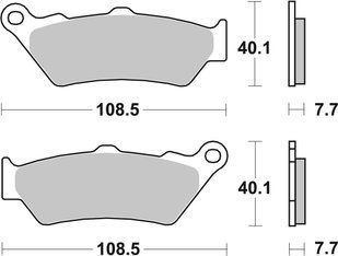 Гальмівні колодки SBS Racing Brake Pads, EVO Sinter/Sinter 674RSI