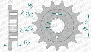 Зірка AFAM Shaft Sprocket 525, 15z 52616-15