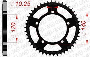 Зірка AFAM Steel Sprocket 525 [Black], 45z 14604-45