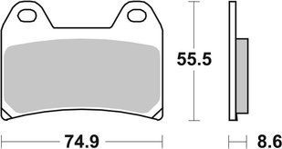Гальмівні колодки Renthal RC-1 Front Brake Pads, Sintered BP-507-HHP