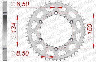 Зірка AFAM Steel Sprocket 520 [Silver], 49z 16204-49