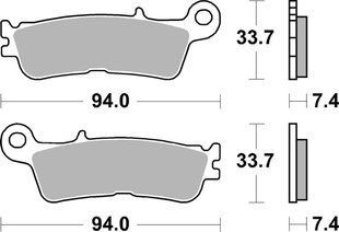 Тормозные колодки SBS Sport Brake Pads, Sinter/Carbon 965SI
