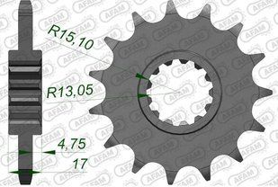 Зірка AFAM Shaft Sprocket 525, 16z 20612-16
