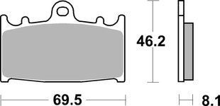 Тормозные колодки SBS Track Days Front Brake Pads, Sinter 631RST