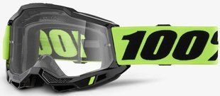Мото маски 100% ACCURI 2 Goggle Neon Yellow - Clear Lens, Clear Lens 50013-00040