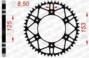 Зірка AFAM 520 SLK-Steel Chainwheel - Honda [Black], 47z 10212SLK+47