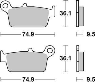 Гальмівні колодки Renthal RC-1 Works Brake Pads, Sintered BP-103
